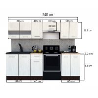 Bucatarie MARINA NEW A 240 Wenge / Decor 0164